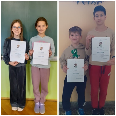 Dabar 2025. – četvero učenika naše škole među 10 % najuspješnijih u Hrvatskoj