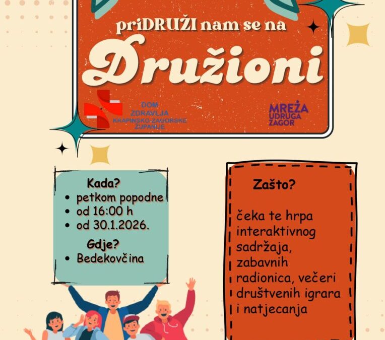 DRUŽIONA – radionice za mlade od 12 do 14 godina